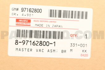 Isuzu 8971628001 MASTER VAC ASM;