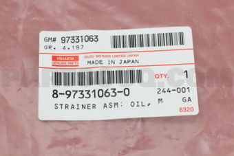 Isuzu 8973310630 STRAINER ASM; O