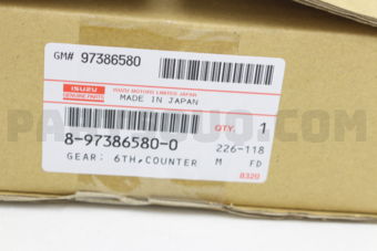 Isuzu 8973865800 GEAR; 6TH,COUNT
