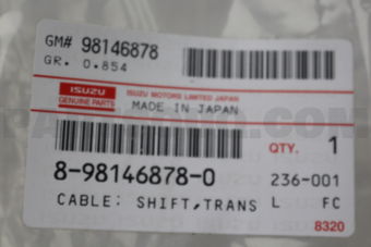 Isuzu 8981468780 CABLE; SHIFT,TR
