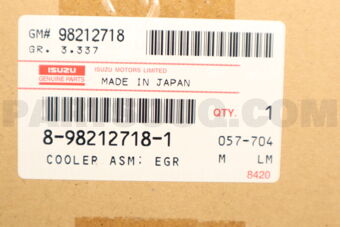 Isuzu 8982127180 COOLER ASM; EGR