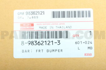 Isuzu 8983621213 BAR; FRT BUMPER