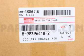 Isuzu 8983964182 COOLER; CHARGE