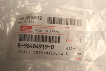Isuzu 8984849190 SEAL; DOOR,MAIN
