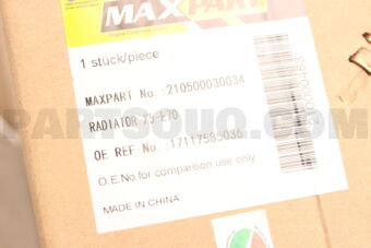 MAXPART 210500030034 RADIATOR X5-E70