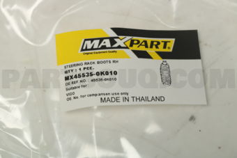 MAXPART 455350K010 STEERING RACK BOOTS R