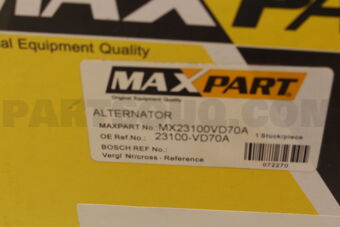 MAXPART MX23100VD70A ALTERNATOR 12V 110A 6PK