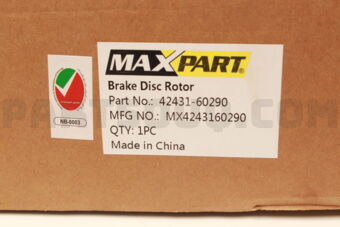 MAXPART MX4243160290 BRAKE DISC ROTOR REAR