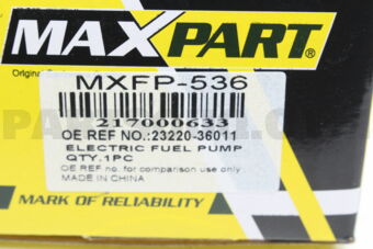 MAXPART MXFP536 FUEL PUMP IN-TANK