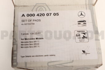 MERCEDES A0004200705 BRAKE PAD RER-GLA(X156)