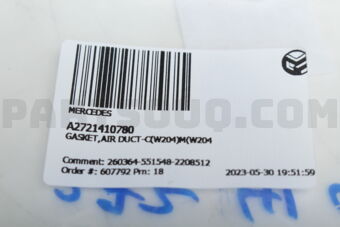 MERCEDES A2721410780 GASKET,AIR DUCT-C(W204)M(W204)