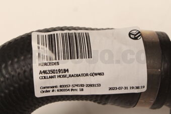 MERCEDES A4635019184 COLLANT HOSE,RADIATOR-G(W463)