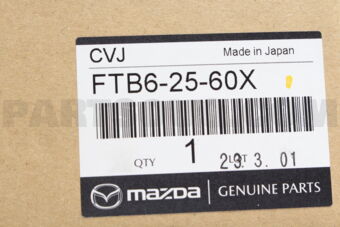 Mazda FTB62560X SHAFT(L),DRIVE