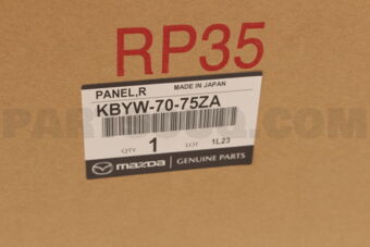 Mazda KBYW7075ZA PANEL,REAR END