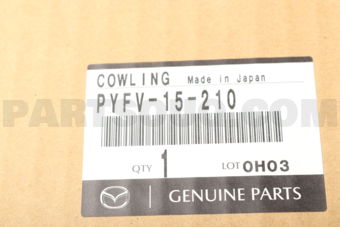 Mazda PYFV15210 COWLING,RADIATOR