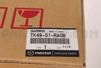 Mazda TK4951RA0B GARNISH A (R),SIDE
