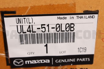 Mazda UL4L510L0B UNIT(L),HEAD LAMP