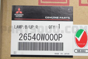 Mitsubishi 26540W000P LAMP ASSY,BACKUP,RH