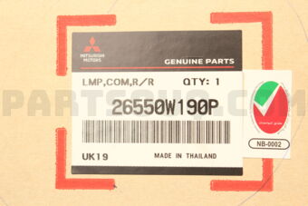 Mitsubishi 26550W190P LAMP ASSY,COMB,RR RH