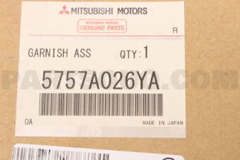 Mitsubishi 5757A026YA GARNISH,RR DOOR,RH