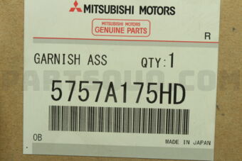 Mitsubishi 5757A175HD GARNISH,RR DOOR,LH