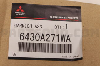 Mitsubishi 6430A271WA GARNISH B/DR LICENCE