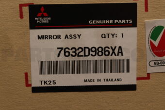 Mitsubishi 7632D986XA MIRROR ASSY,DOOR,RH