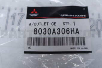 Mitsubishi 8030A306HA AIR OUTLET INSTRUMEN