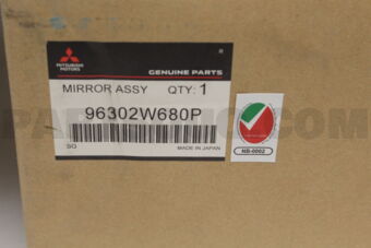 Mitsubishi 96302W680P MIRROR ASSY,DOOR,LH