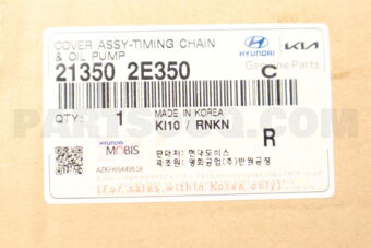 Mobis 213502E350 COVER ASSY-TIMING CHAIN