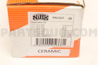 NIBK PN1237 BRAKE PAD HIACE 2800 FR
