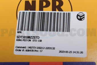 NPR SDT10188ZZSTD RING PISTON STD 15B
