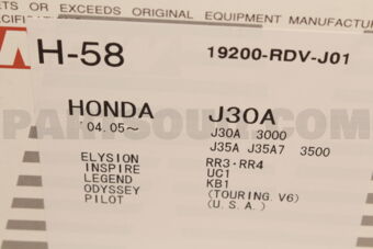 NPW H58 WATER PUMP J35A