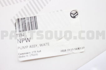 NPW T152 PUMP ASSY, WATE