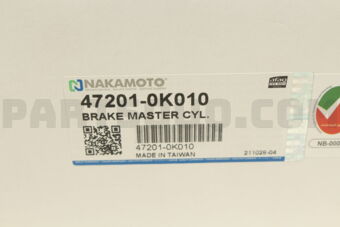 Nakamoto 472010K010 BRAKE MASTER ASSY