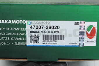 Nakamoto 4720726020 BRAKE MASTER CYL. ASS