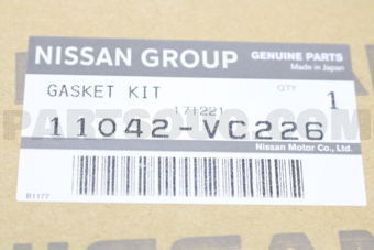 Nissan 11042VC226 GASKET KIT-VALVE REGRIND