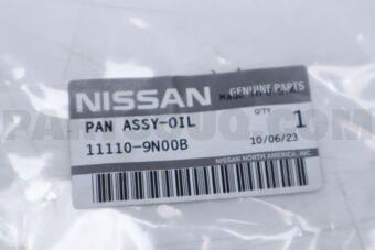 Nissan 111109N00B PAN ASSY-OIL