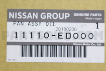 Nissan 11110ED000 PAN ASSY-OIL