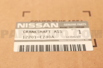 Nissan 12201EZ30A CRANKSHAFT ASSY