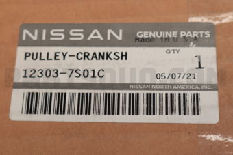 Nissan 123037S01C PULLEY-CRANKSHAFT