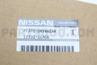 Nissan 123311CA0B PLATE ASSY-DRIVE & GEAR