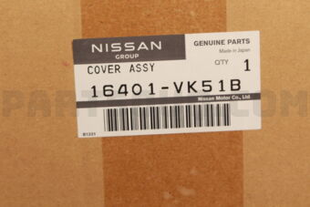 Nissan 16401VK51B COVER UPPER