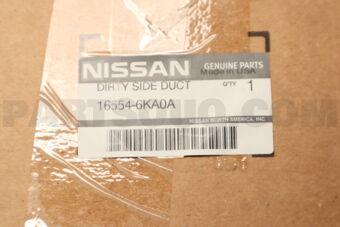 Nissan 165546KA0A AIR DUCT