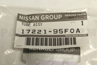 Nissan 1722195F0A TUBE ASSY-FILLER