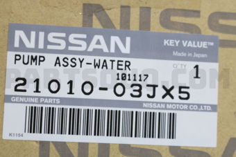 Nissan 2101003JX5 PUMP ASSY-WATER