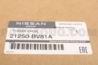Nissan 21250BV81A VALVE-MULTI,WATER CONT