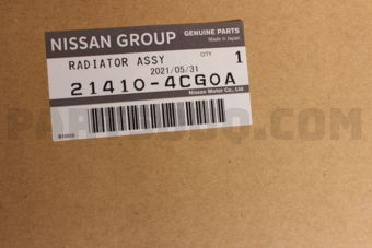 Nissan 214104CG0A RADIATOR ASSY