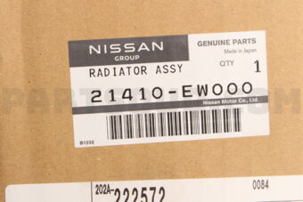 Nissan 21410EW000 RADIATOR ASSY