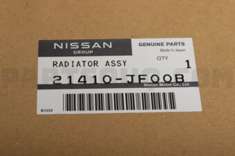 Nissan 21410JF00B RADIATOR ASSY